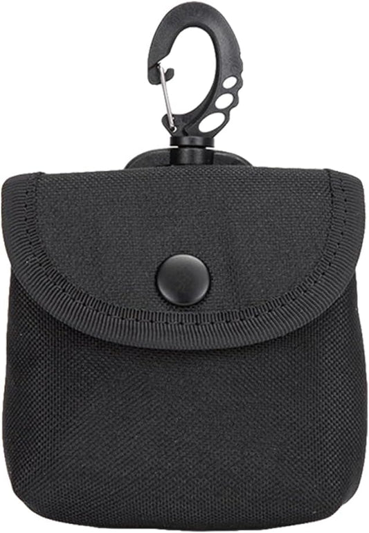 Tactical Key Pouch - Military EDC Pocket Pouch as Keychain Coin Purse Battery Cigarette Case Mini Tool Organizer ID Card Holder Waist Case Earphone Pack (Black-1pc)
