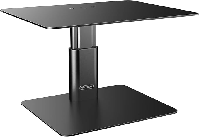 Nillkin Monitor Stand for Desk, Adjustable Height Computer Monitor Stand, Ergonomic Aluminum Computer Stand for Desktop Monitor, iMac, Studio Display XDR, Dell, HP, Lenovo, Other Screen Display, Black