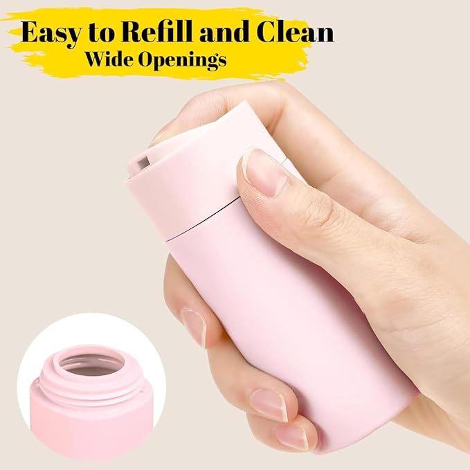 9pc Travel Toiletry Containers Bottles Jars Set Leakproof Cream Dispenser w/Carry Bag TSA Approved Refillable for Airplane Travel, Gym (Mix A)