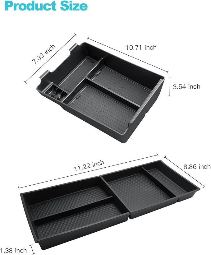 CDEFG 3Pcs for 2025 2026 Murano Center Console Organizer for 2025 2026 Murano Accessories Middle Console & Lower Console Organizer Tray Armrest Storage Box