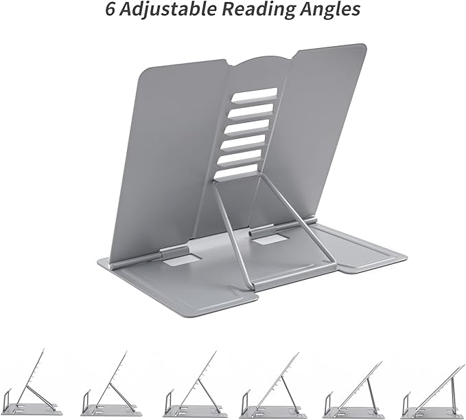 Metal Book Stand Adjustable Book Holder for Reading