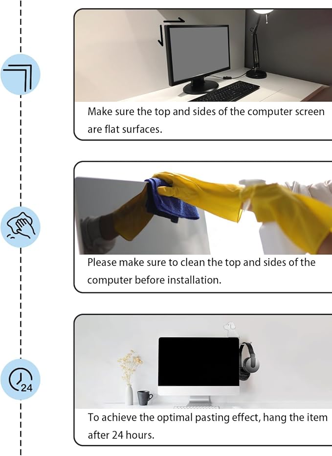 Monitor Stand, Puppy Tail Hook for Headphone, Saves Desk Space and Protects Headphones, Organizer Decorative Hanger for Hanging Keys Cables and More (Silvery)