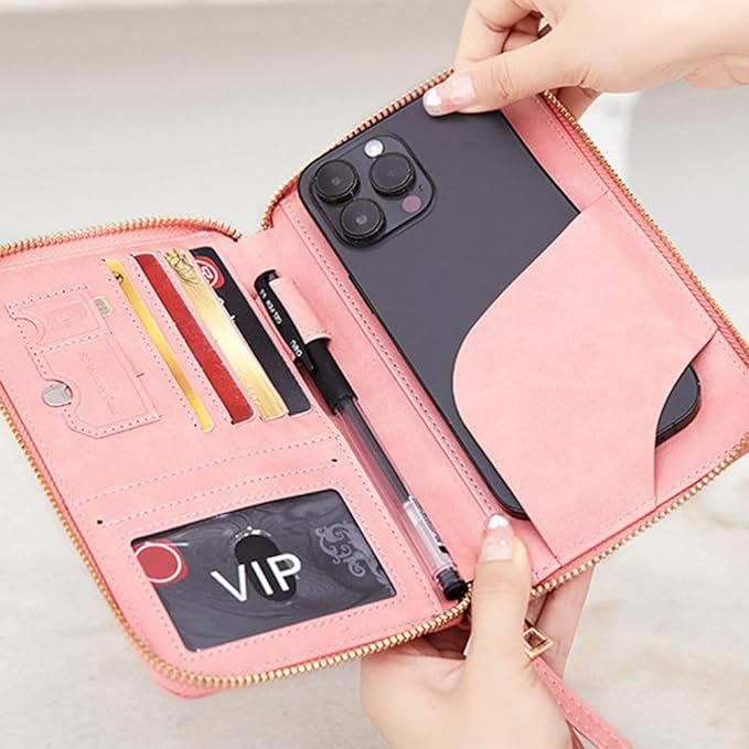 Family Passport Holder for Travel Women and Men RFID Passport Holder with Card Slots Holder Passport Case Passport cover Passport Wallet Travel Essentials and Accessories