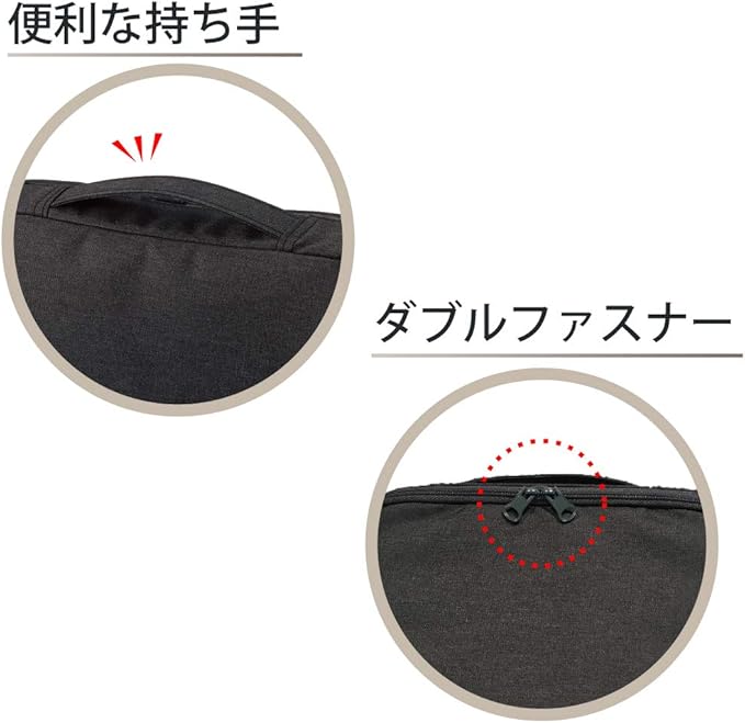KOKUYO Pencil Case Pouch, Haco-Biz Standing Pen Pouch Bag, Foldable Stand up Pencil Holder Organizer, Large Capacity Portable Pencil Box for Office Supplies