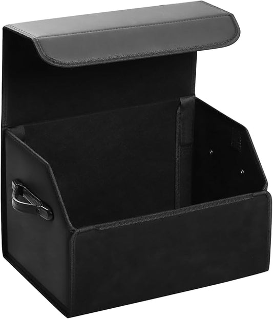 AUTOARK Leather Car Trunk Organizer,Durable Collapsible Adjustable Compartments Cargo Storage,AK-141