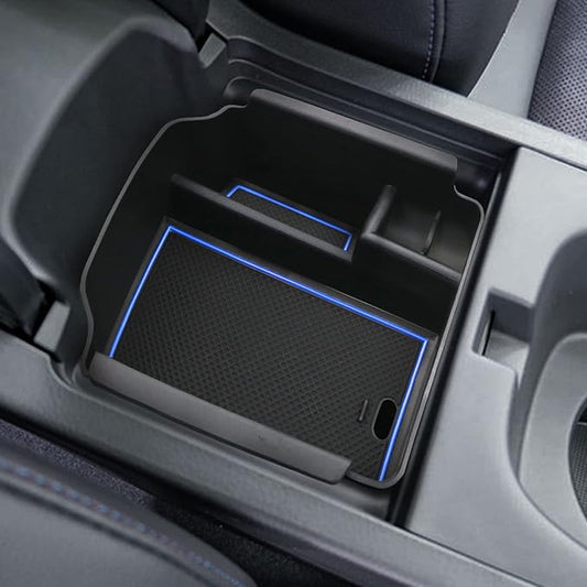 SXCY 2023-2025 Acura Integra 22-24 2025 Civic Si Center Console Organizer Tray for Civic 11th Gen 2023 2024 2025 Civic Si Hatchback Manual Armrest Console Insert Box 2024 Civic Si Storage Mats(Blue)