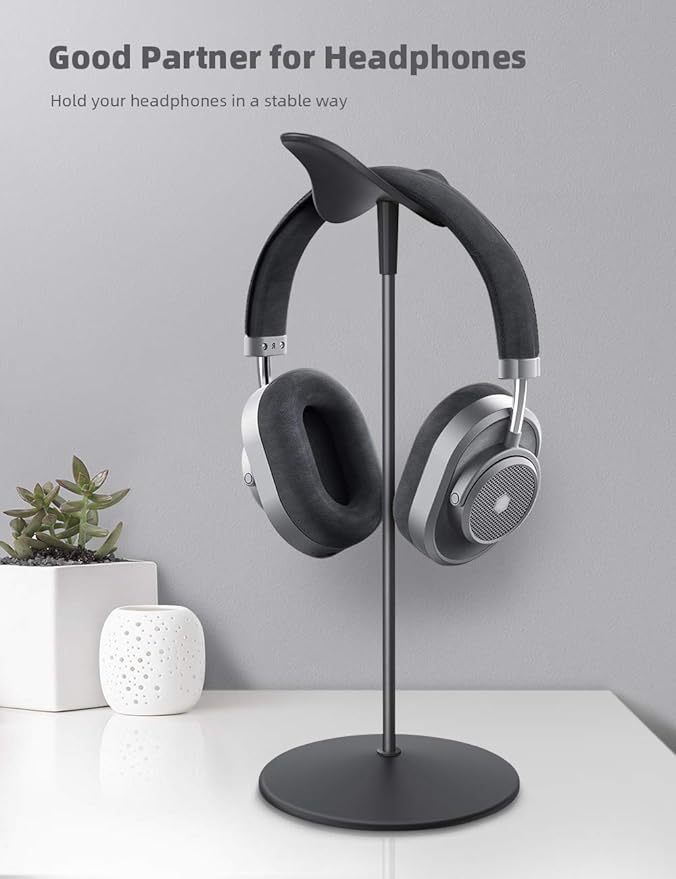 Lamicall Headphone Stand, Desktop Headset Holder - Desk Earphone Stand, for All Headsets Such as Airpods Max, HyperX Gaming Headphones, Beats, Senn heiser Music Headphones Gifts