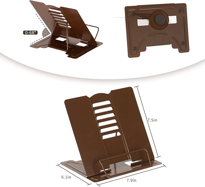 Metal Book Stand Adjustable Book Holder for Reading