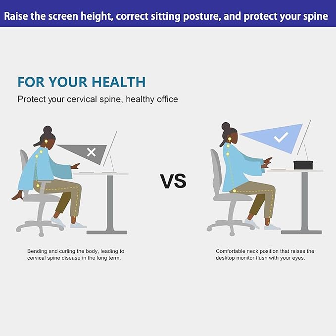 Catekro Monitor Stand Riser, 2 Tiers Wood Monitor Riser Stand with Storage Organizer, Multi-Purpose Desktop Organizer Riser for Computer,Laptop,Printer(Brown)