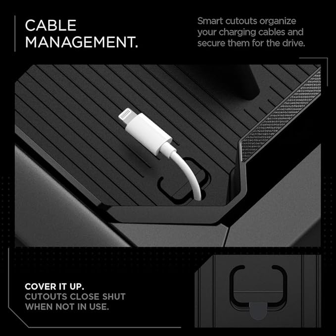 Spigen Center Console Organizer Tray Designed for Tesla Cybertruck Accessories 2026/2025/2024/2023 (Top) (Carbon Edition)