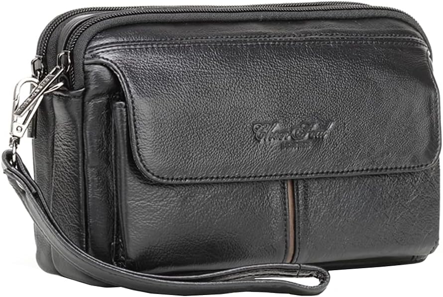 Hebetag Leather Clutch Purse Wallet for Men Organizer Holder Wrist Bag | Organizer, Holder