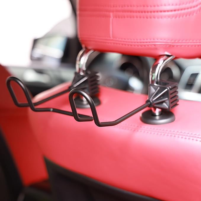 GODLIY Hard Hat Holder for Truck Seat - Work Truck Accessories for Hard Hat & Safety Vest,Car Back Seat Headrest Hooks for Men (2 PCS)