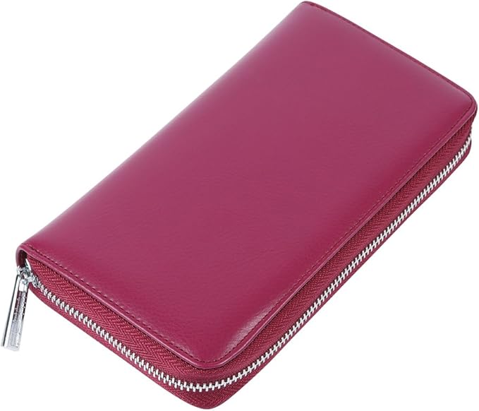 Women 36 Slots RFID Blocking Card Holder Large Long Leather Zipper Organizer Accordion Wallet
