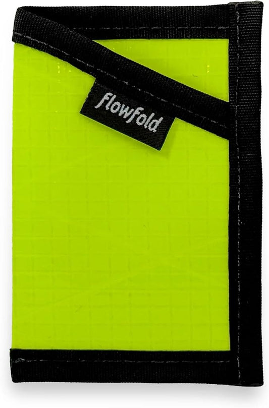 Flowfold Recycled Sailcloth Minimalist Card Holder Wallet | Slim and Durable with Cash pocket and Credit Card Slot | Minimalist Wallet Made in USA Holds 6-8 Cards