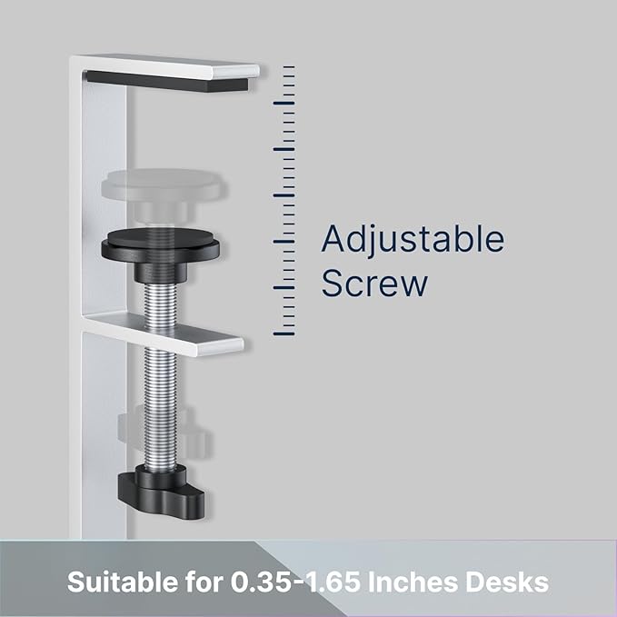 Mavens Under Desk Cable Management Tray, 13.7" No Drill Aluminum Alloy Cord Organizer with Clamps for Wire Management, Cord Organizers for Home Office Standing Desk (Elegant Silver)