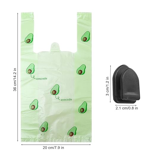 Car Trash Bag Hanging Disposable Car Garbage Bag Pack of 200 Small Auto Trash Bag for Car with 4 Hook for Car Kitchens Bedrooms Offices During Travel and Camping (Green)