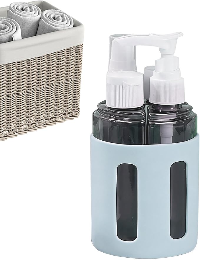 Travel Toiletry Bottles | Leakproof Portable Refillable Storage | Travel Containers for Toiletries,for Outdoor Camping Trip Vacation Hotel Women Shampoo Conditioner Lotion