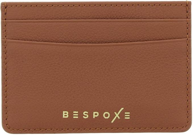 Slim Minimalist Front Pocket RFID Blocking Leather Wallets for Men and Women - Caramel Brown