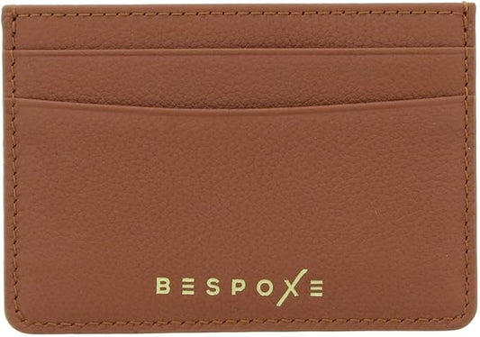 Slim Minimalist Front Pocket RFID Blocking Leather Wallets for Men and Women - Caramel Brown