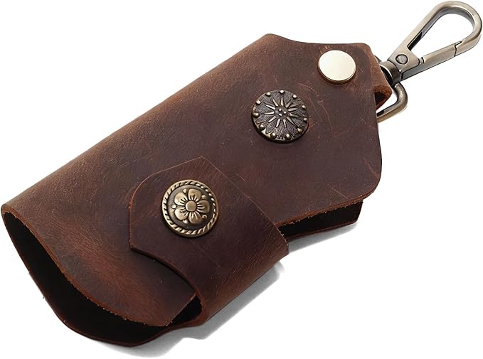 Handmade Leather Key Chain Holder, Leather key case for key storage Car Key Holder Home Door Key Bag