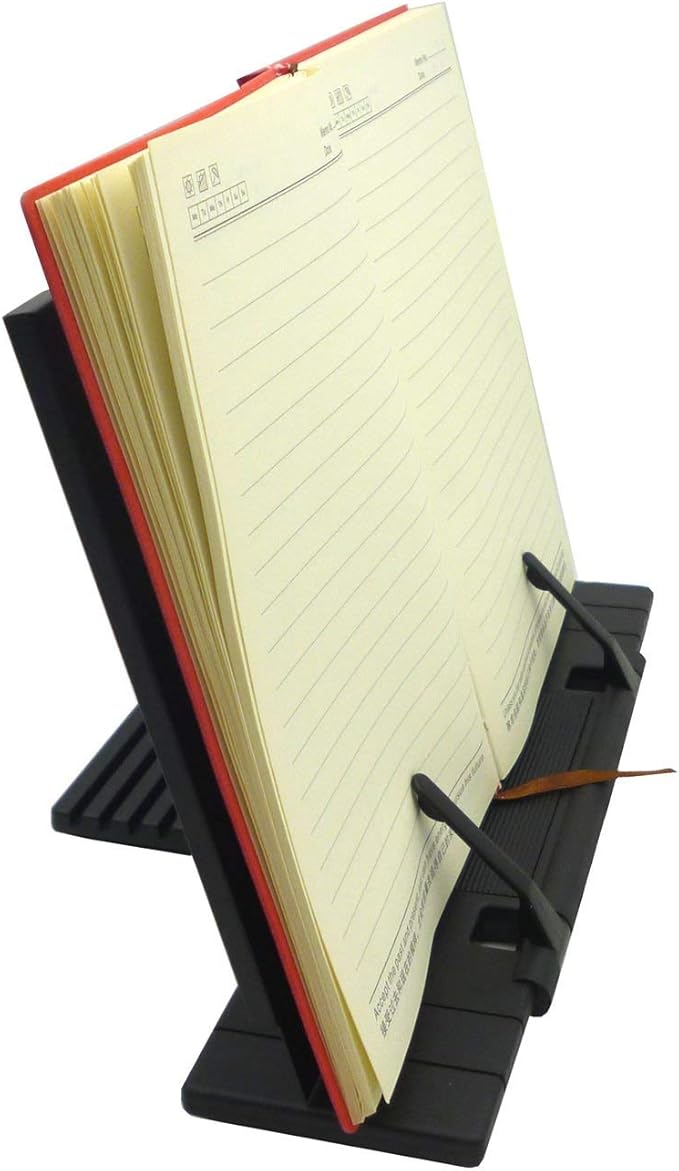 Adjustable Portable Steel Ipad Document Book Stand Frame Reading Desk Holder Office Accessories - Black