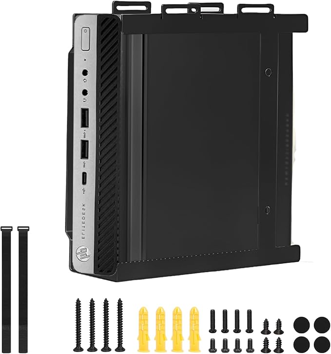 Mount for HP Mini PC Wall VESA and Under Desk Mount, Compatible with HP EliteDesk 800/805/705, HP Pro Mini 400/260, HP ProDesk 600/400/405, Desktop Mini PC Wall Mount Bracket for HP
