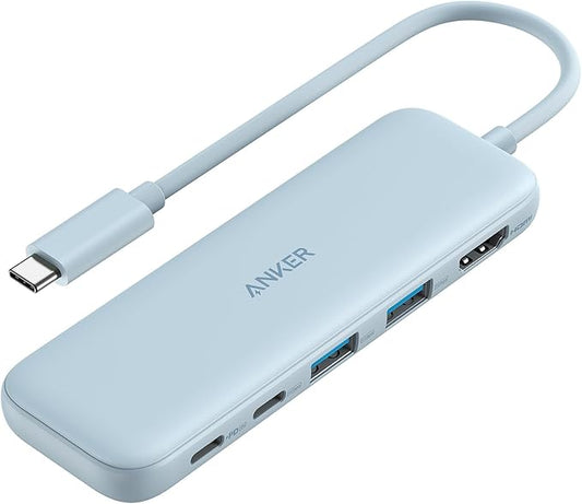 Anker USB C Hub, 5-in-1 USBC to HDMI Hub with 4K Display, 5Gbps USB-C and 2 5Gbps USB-A Data Ports for MacBook Pro, MacBook Air, Dell XPS, Lenovo Thinkpad, HP Laptops and More (Blue)