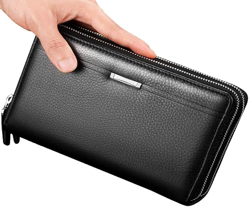 Hebetag Leather Clutch Purse Wallet for Men Organizer Holder Wrist Bag | Organizer, Holder