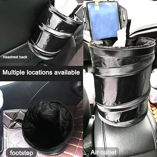 Xiaokeis 2 Pack Car Trash Bag, Mini Collapsible Pop-up Cars Garbage Can, Waterproof Hanging Car Trash Can, Cars Trashs Bin, Accessoriesfor Camping, Traveling & Outdoor