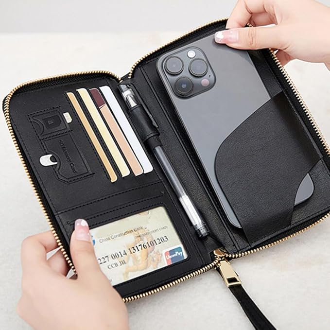 Family Passport Holder for Travel Women and Men RFID Passport Holder with Card Slots Holder Passport Case Passport cover Passport Wallet Travel Essentials and Accessories