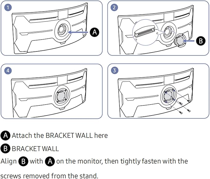 Computers Monitor Stands Wall Mount Adapter Bracket Compatible with Samsung Odyssey G9 57 in for Ls57cg952ncxxf S57CG952NC