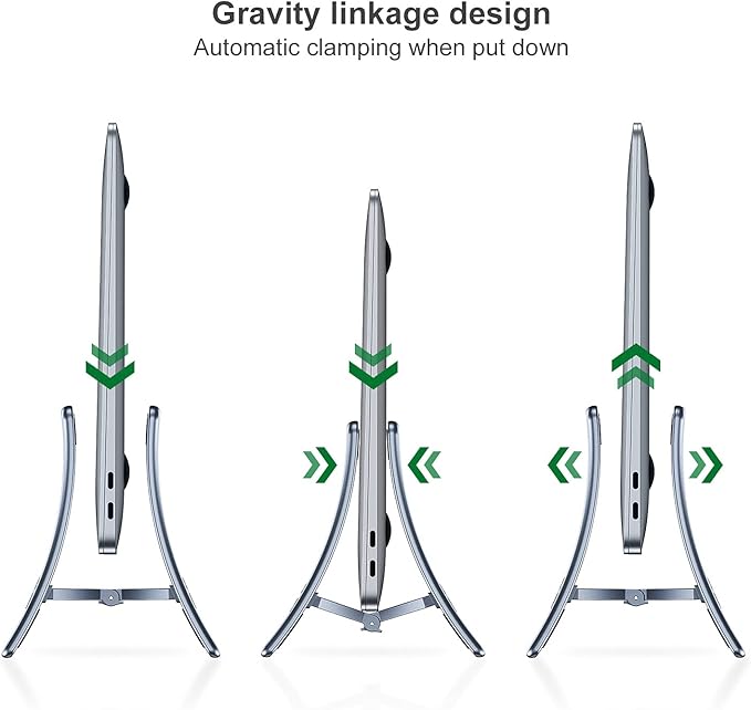 Vertical Laptop Stand,Gravity Auto Lock Computer Stand, Laptop Stand for Desk,Office Work & Home Space-Saving Organize,Fits All Mac Book, Surface,Chrome Book & Gaming Laptop (Up to 17.3 Inch)