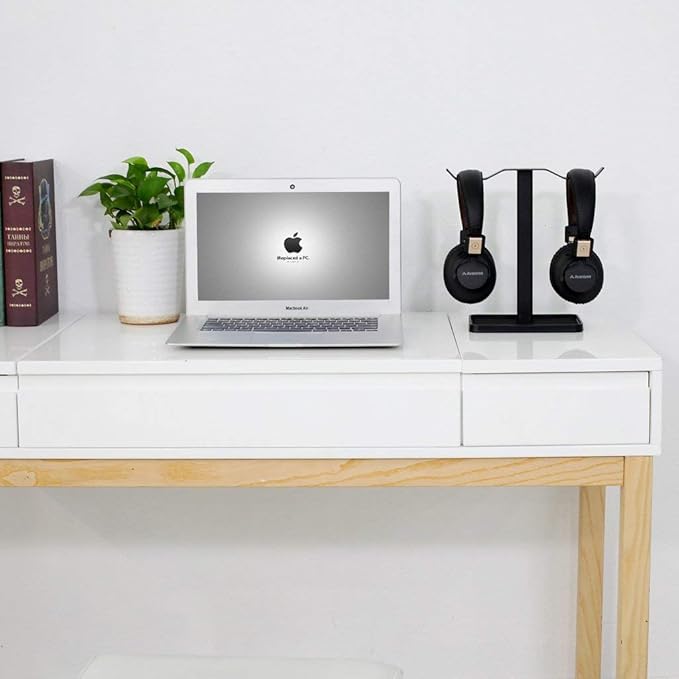Avantree Neetto HS908 - Dual Headphones Stand for Desk, Aluminum Alloy & Metal Gaming Headsets Holder Hanger