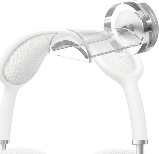 GEEKRIA Acrylic Magnetic Headset Holder, Gaming Headphone Holder for Over-Ear, On-Ear Headphones, Magnetic Headphone Stand for Mounting on Computer Chassis and Metal Surfaces (Clear)