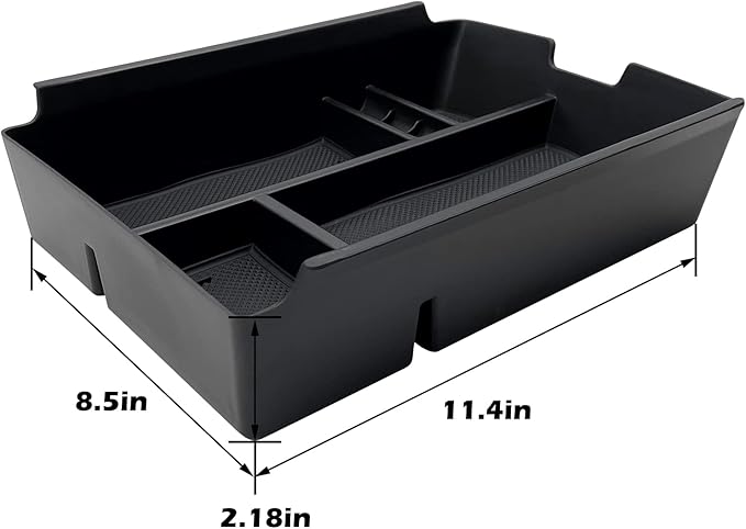JOJOMARK for VW Atlas and Cross Sport Accessories Center Console Organizer 2018 2019 2020 2021 2022 2023 Insert ABS Armrest Box Secondary Storage (Not fit for 2024)