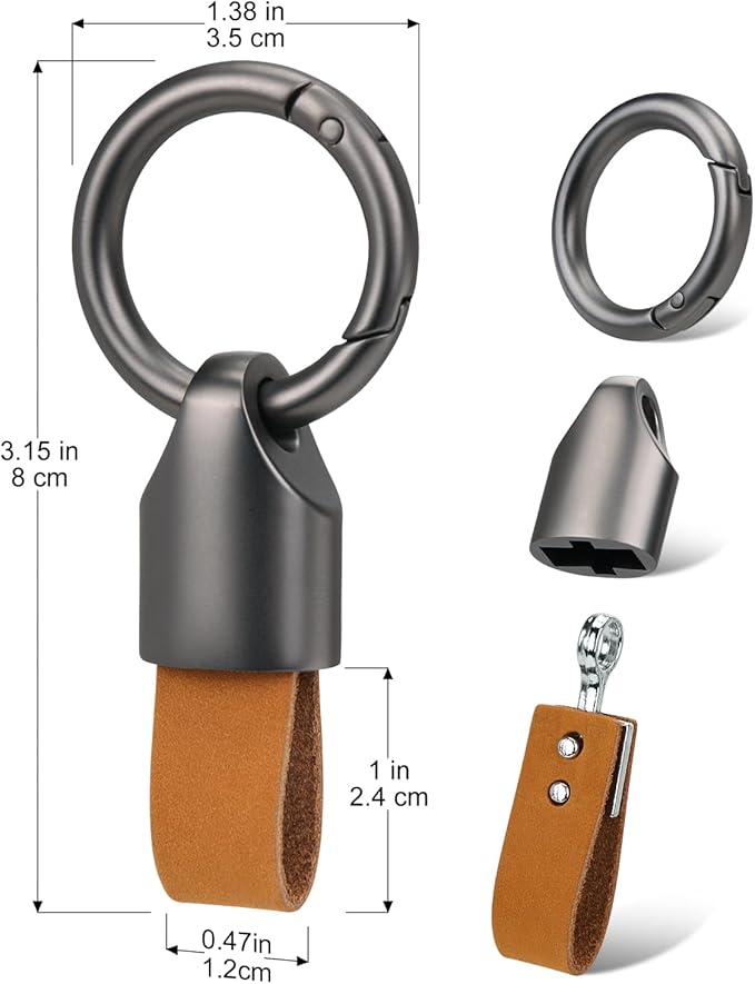 Car Key Chain Ring Clip, Small Key Fob Accessory with Keyrings Zinc Alloy Buckle
