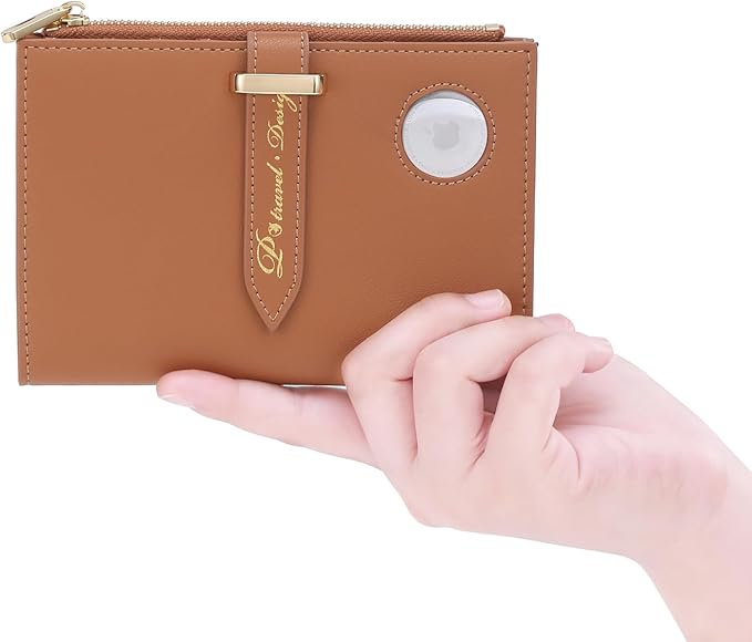 VanFn Airtag Passport Holder, RFID Travel Passport Wallet, Family Passport Holder, Ladies Bifold Air Tag Wallets, Slim Leather Credit Card Wallet For Women, Trip Document Organizer P.Travel Series