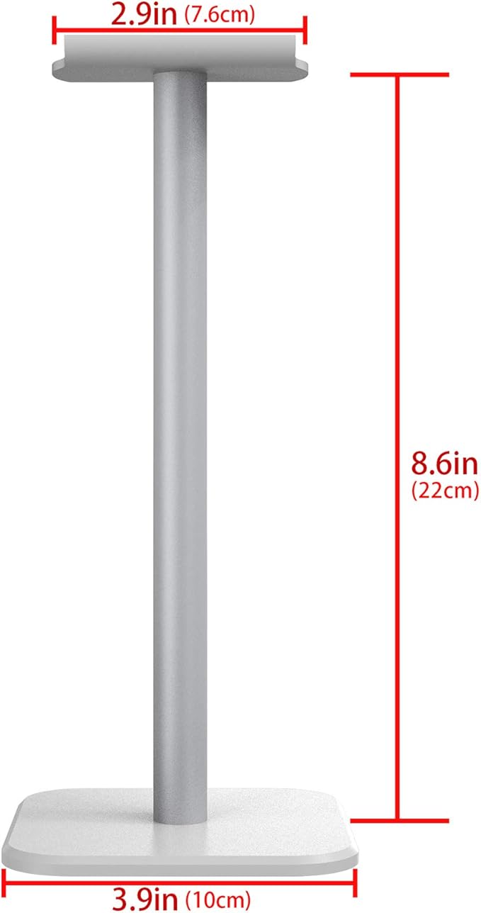 GEEKRIA Aluminum Alloy Headphone Stand for Over-Ear Headphones, Gaming Headset Holder, Desk Display Hanger with Solid Heavy Base Compatible with Beats SoloPro, Bose QC35 (White)