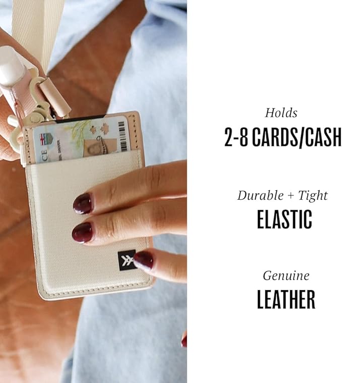 Thread Wallets Ultra Slim Minimalist Leather Card Holder Wallet (Off White)
