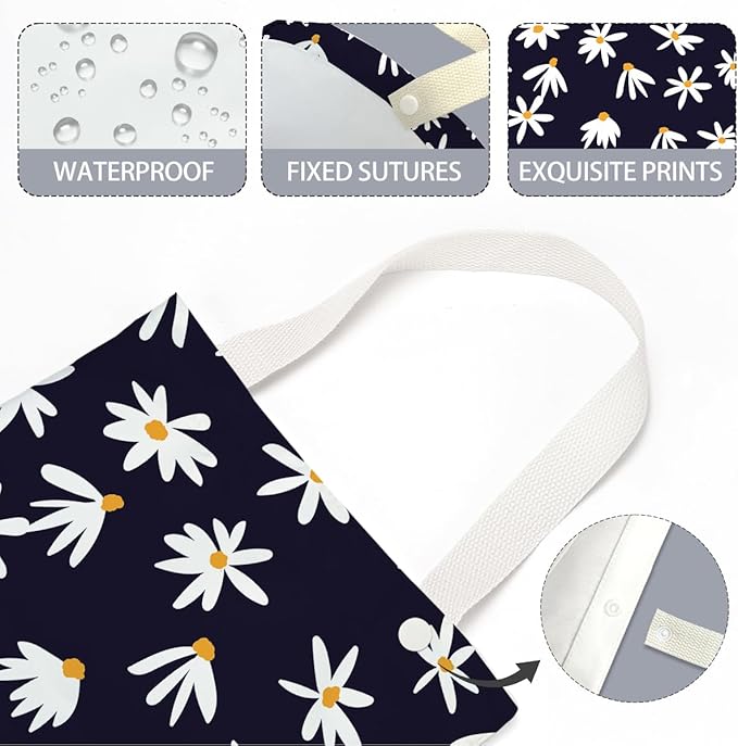 Daisy Decor Car Trash Bag Car Garbage Bag Hanging Cars Trash Can Spring Decor Waterproof Cars Back Seat Organizer for Vehicle Travelling Camping