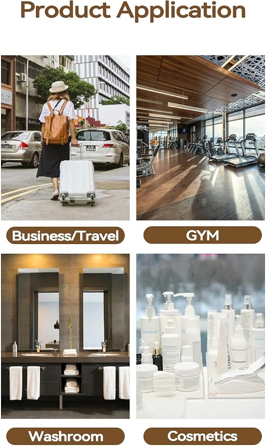 18 packs of toiletries travel bottles, TSA Approval silicone travel containers, leak proof refillable shampoo and conditioner are essential for travel, fitness, business trips, office use(purple)