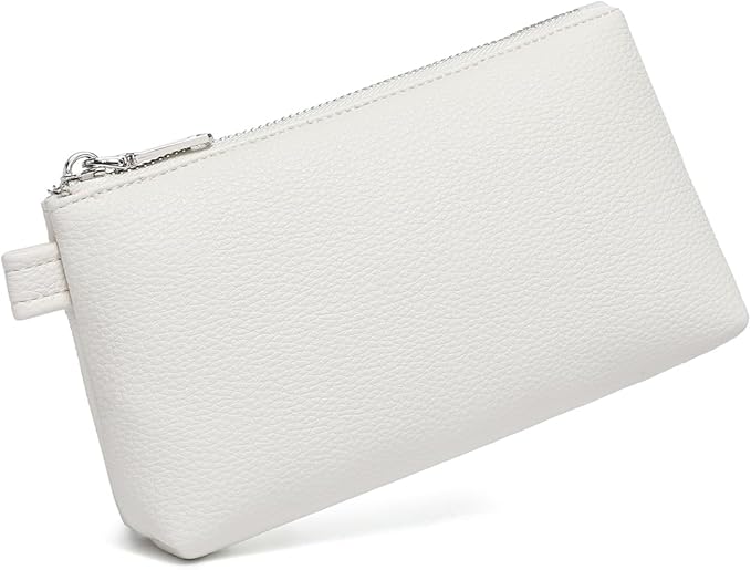 PU Leather Makeup Simple and Convenient Handbag Small Exquisite Storage Bag (PU/Off-white)