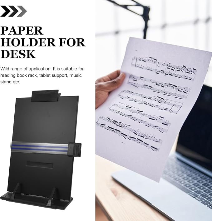 Tofficu Adjustable Document Holder Portable Reading Stand for Desk Lightweight Paper Holder for Comfortable Reading Posture for Home and Office Use