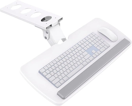 HUANUO Keyboard Tray Under Desk, 360 Adjustable Ergonomic Sliding Keyboard & Mouse Tray, Under Desk Keyboard Tray Slide Out, Keyboard Holder Under Desk for Typing in Home, Office Work, 25"W x 9.84"D