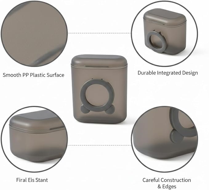 Desktop Cable Organizer Box, Compact Cord Management for Cables & Chargers, PP Plastic Case