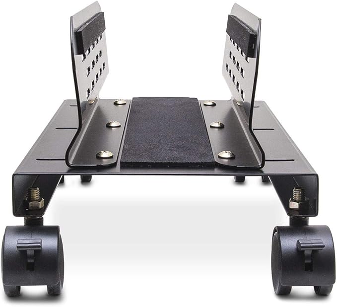 Syba Mobile Desktop Tower Computer Metal Floor Stand Rolling Caster Wheels with Ventilation and Adjustable Width from 6 to 10 Inches - SY-ACC65057