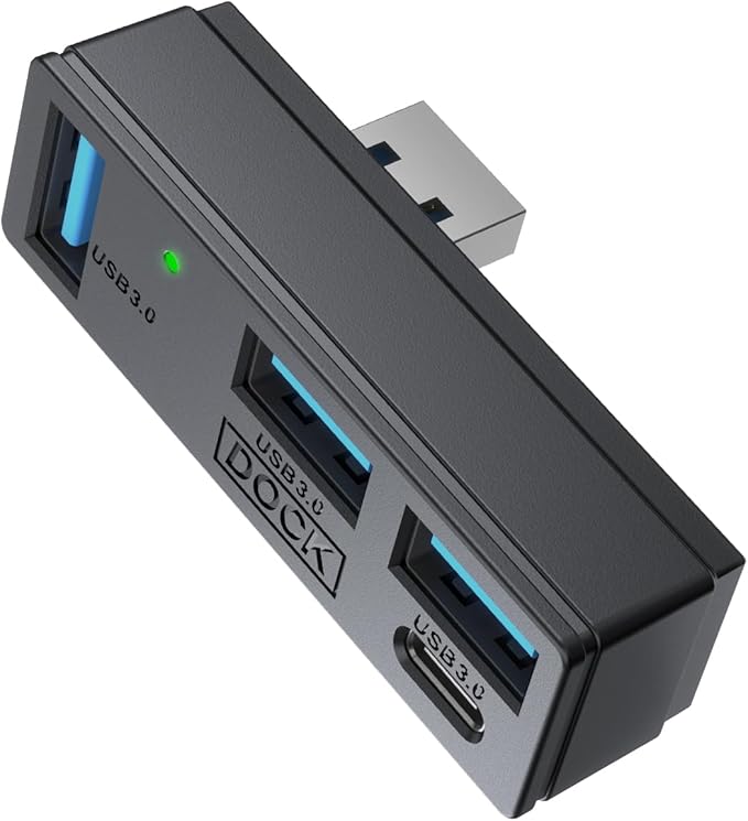 4-in-1 USB 3.0 Hub with 3 USB Ports and a Type-C Port, Portable USB Adapter Mini Multiport Expander Compatible with P5, PC, Steam Machines,Mac,Desktop,Laptop, Air, iPad,Printer and More
