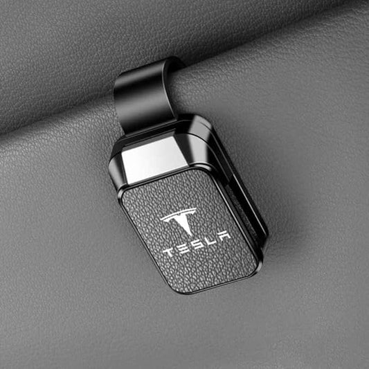 1 PieceCar Glasses Clip for Tesla Model X Plaid 2021-2025 Frame Easy Installation Firm and Non Slip Suitable Male Female Drivers Magnetic Sunglasses Sunshade,Normal-Grey
