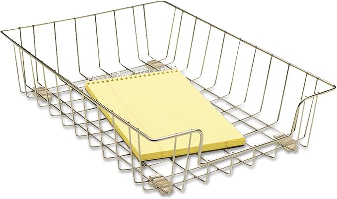 Fellowes Workstation 3" Letter Desk Tray Organizer, Wire, Silver (60012)