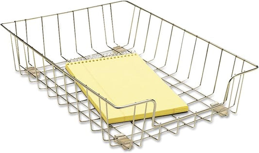 Fellowes Workstation 3" Letter Desk Tray Organizer, Wire, Silver (60012)